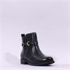 Rieker Low Heel Link Detail Ankle Boot - Black Leather